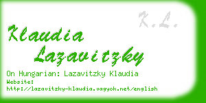 klaudia lazavitzky business card